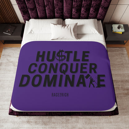 Hustle. Conquer. Dominate. The Sherpa Blanket That Fuels Your Drive