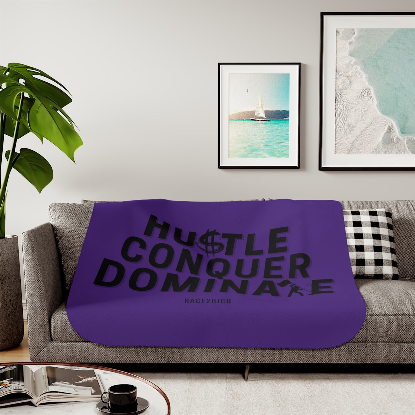 Hustle. Conquer. Dominate. The Sherpa Blanket That Fuels Your Drive